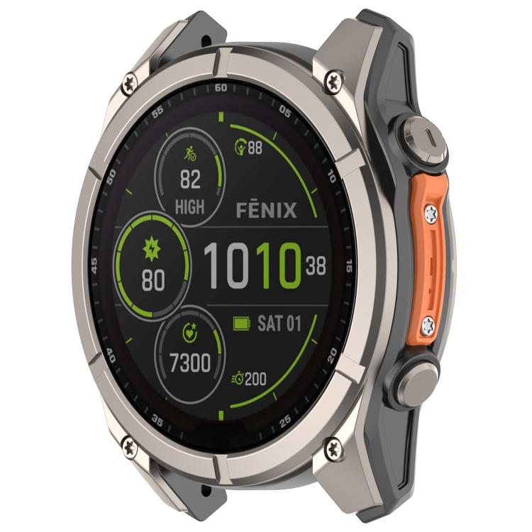For Garmin 51mm Size Smart Watch Metal Anti-Collision Strip Full Edge Protection Bumper