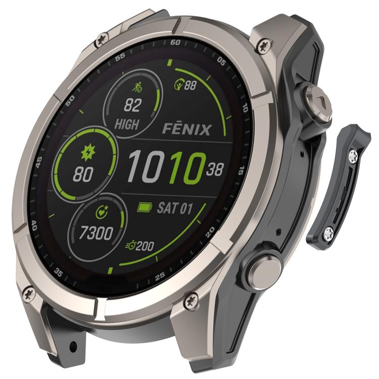 For Garmin 51mm Size Smart Watch Metal Anti-Collision Strip Full Edge Protection Bumper