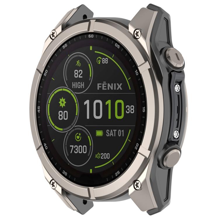 For Garmin 51mm Size Smart Watch Metal Anti-Collision Strip Full Edge Protection Bumper