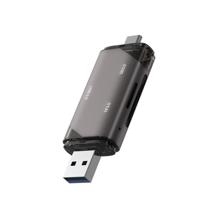 5 in 1 USB3.0 Multi-functional High-speed Card Reader - Grey