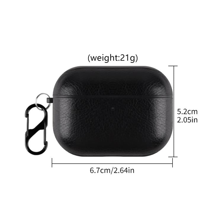 For AirPods Pro 3 Two-Piece Style PU Leather Earphone Case with Hook & Thimble
