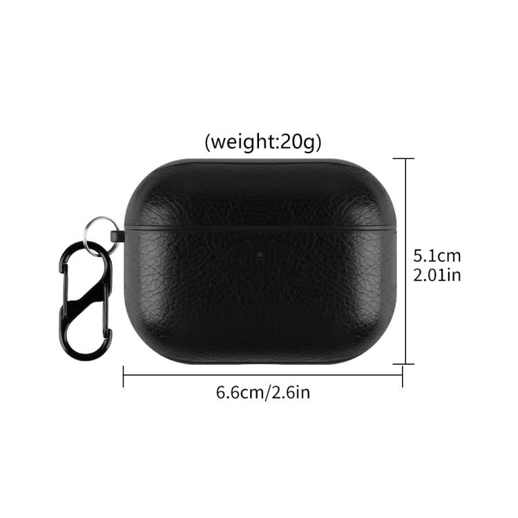 For AirPods Pro 2 Two-Piece Style PU Leather Earphone Case with Hook & Thimble