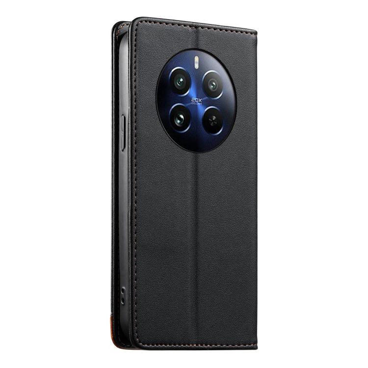 For Realme 12 Pro 5G / 12 Pro+ 5G Dierfeng Splicing Strong Magnetic RFID Vegan Leather Phone Case