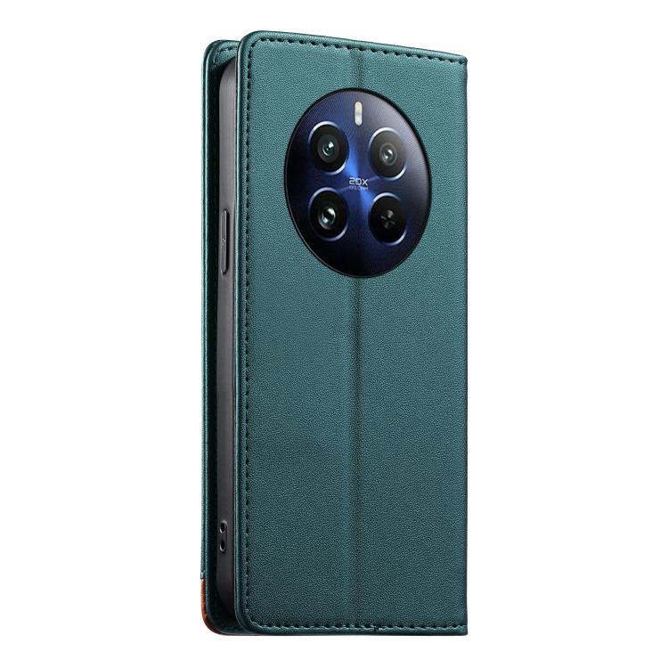 For Realme 12 Pro 5G / 12 Pro+ 5G Dierfeng Splicing Strong Magnetic RFID Vegan Leather Phone Case