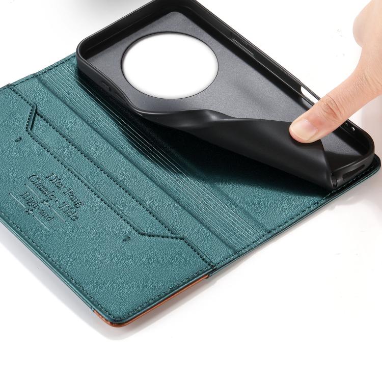 For Realme 12 Pro 5G / 12 Pro+ 5G Dierfeng Splicing Strong Magnetic RFID Vegan Leather Phone Case