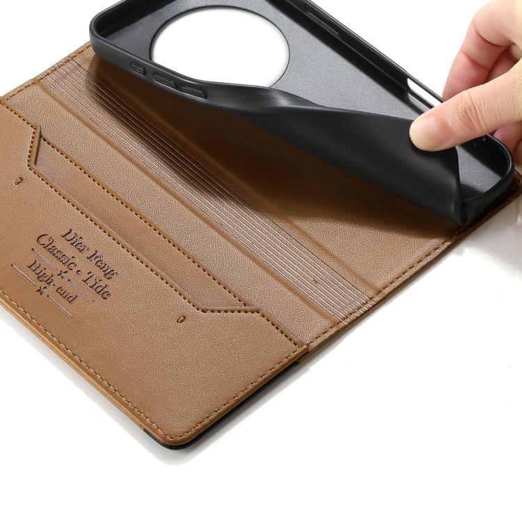 For Realme 12 Pro 5G / 12 Pro+ 5G Dierfeng Splicing Strong Magnetic RFID Vegan Leather Phone Case