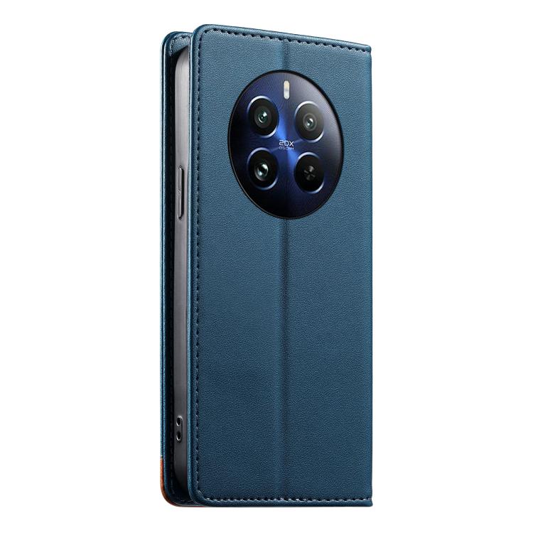 For Realme 12 Pro 5G / 12 Pro+ 5G Dierfeng Splicing Strong Magnetic RFID Vegan Leather Phone Case