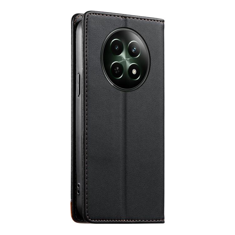 For Realme 12 5G / 12x 5G / C65 5G Dierfeng Splicing Strong Magnetic RFID Vegan Leather Phone Case