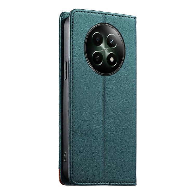 For Realme 12 5G / 12x 5G / C65 5G Dierfeng Splicing Strong Magnetic RFID Vegan Leather Phone Case