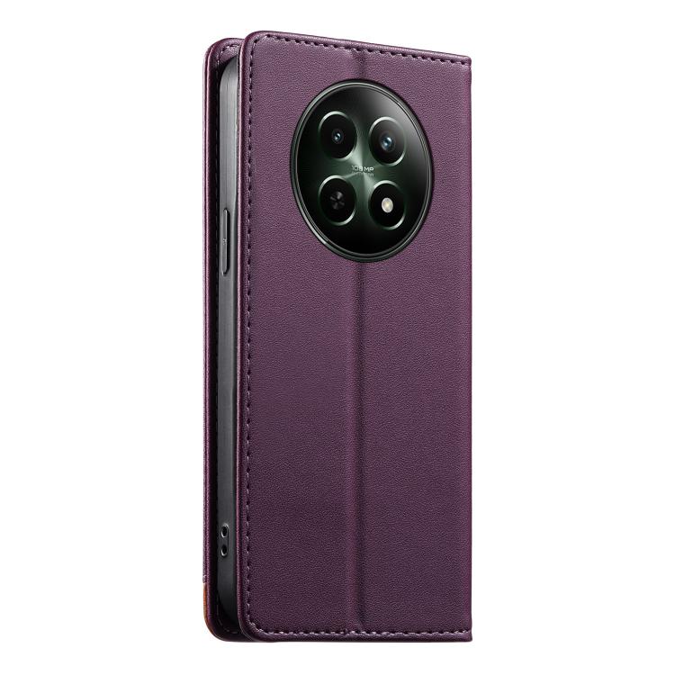 For Realme 12 5G / 12x 5G / C65 5G Dierfeng Splicing Strong Magnetic RFID Vegan Leather Phone Case