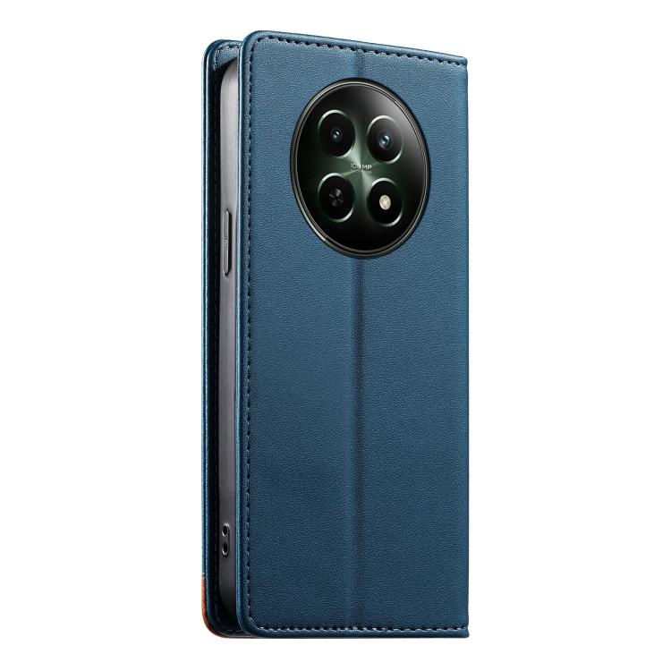 For Realme 12 5G / 12x 5G / C65 5G Dierfeng Splicing Strong Magnetic RFID Vegan Leather Phone Case