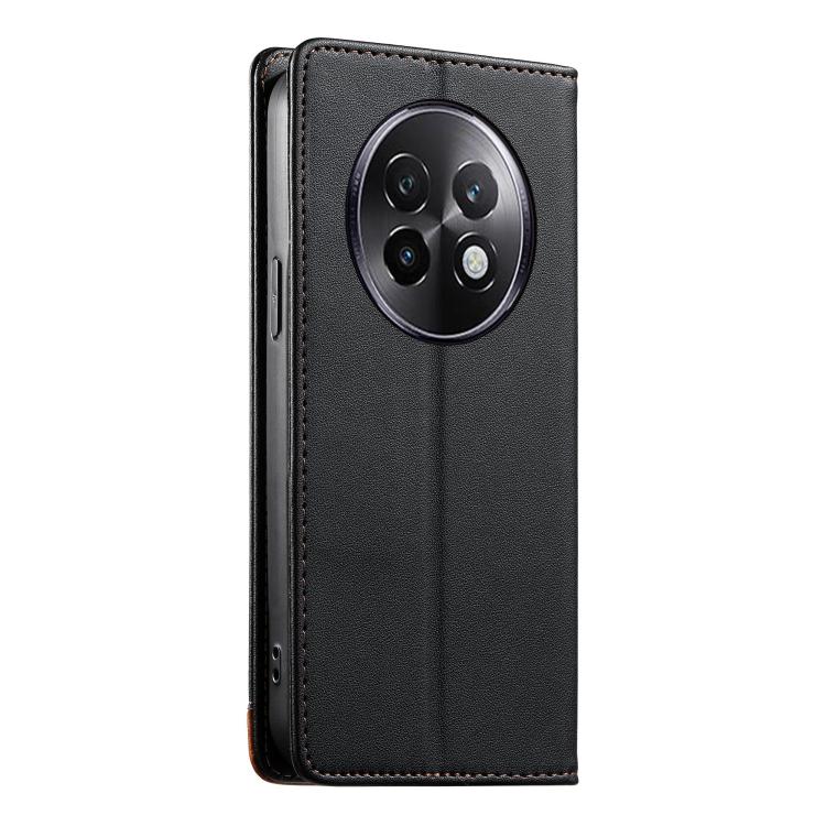 For Realme 13+ Dierfeng Splicing Strong Magnetic RFID Vegan Leather Phone Case