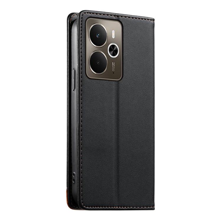 For Realme 14 5G / P3 5G Dierfeng Splicing Strong Magnetic RFID Vegan Leather Phone Case