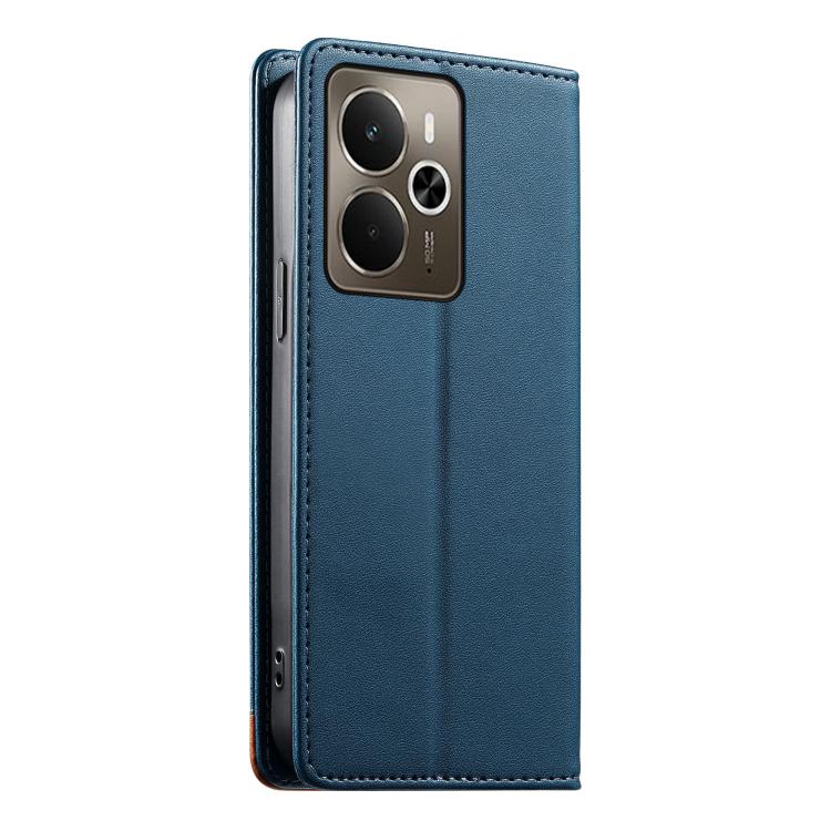 For Realme 14 5G / P3 5G Dierfeng Splicing Strong Magnetic RFID Vegan Leather Phone Case