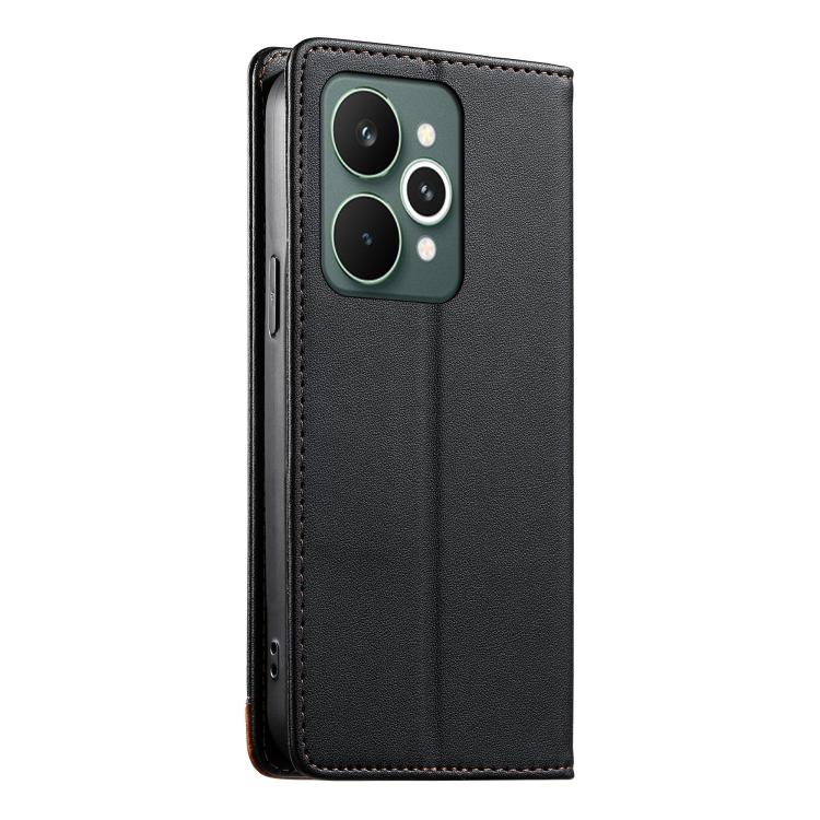 For Realme 15 / 15 Pro 5G Dierfeng Splicing Strong Magnetic RFID Vegan Leather Phone Case