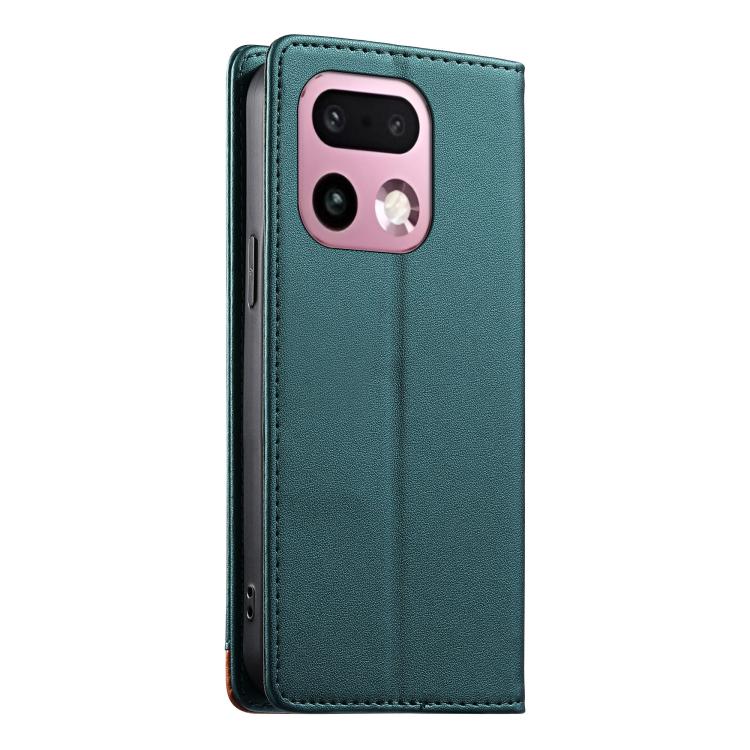 For Realme 16 Pro+ 5G Dierfeng Splicing Strong Magnetic RFID Vegan Leather Phone Case