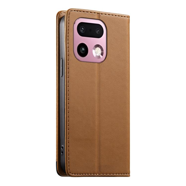 For Realme 16 Pro+ 5G Dierfeng Splicing Strong Magnetic RFID Vegan Leather Phone Case