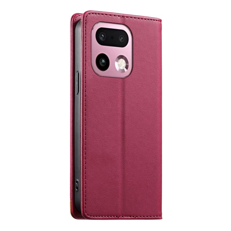 For Realme 16 Pro+ 5G Dierfeng Splicing Strong Magnetic RFID Vegan Leather Phone Case