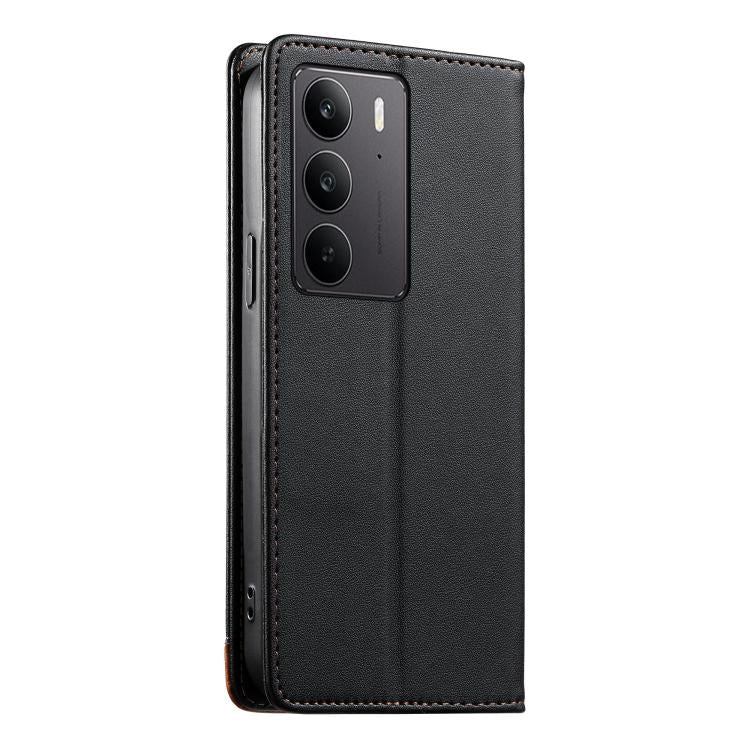 For Realme C75 4G / 14x 5G Dierfeng Splicing Strong Magnetic RFID Vegan Leather Phone Case