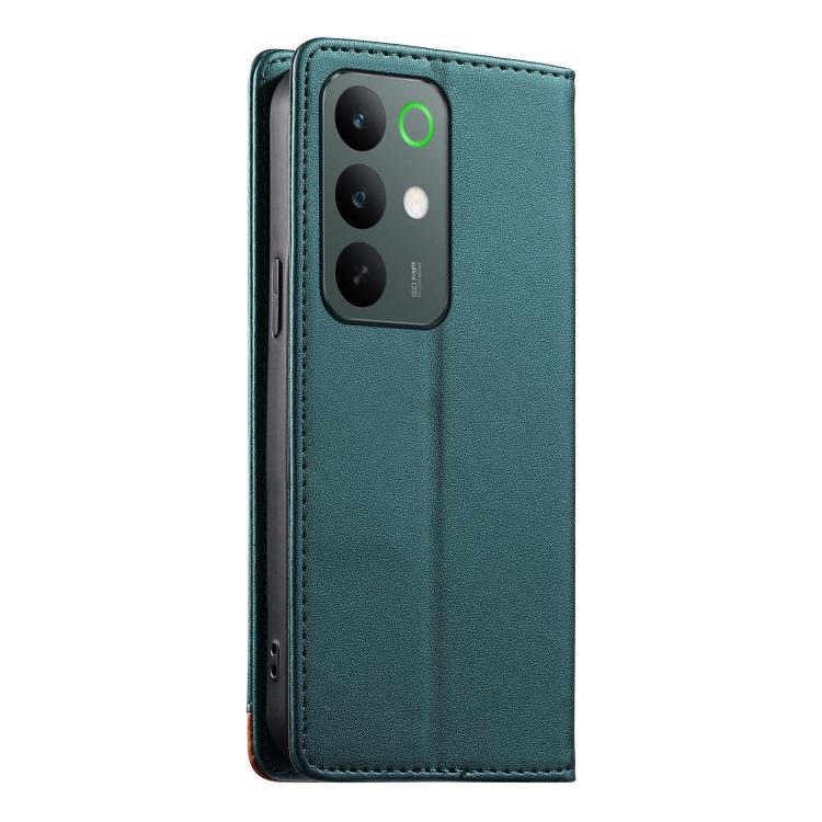 For Realme C85 Pro 4G Dierfeng Splicing Strong Magnetic RFID Vegan Leather Phone Case