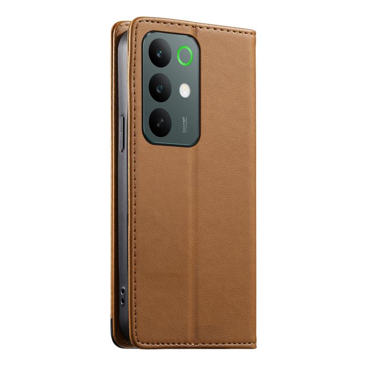 For Realme C85 Pro 4G Dierfeng Splicing Strong Magnetic RFID Vegan Leather Phone Case