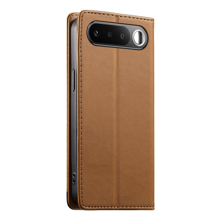 For Realme 16 5G Dierfeng Splicing Strong Magnetic RFID Vegan Leather Phone Case