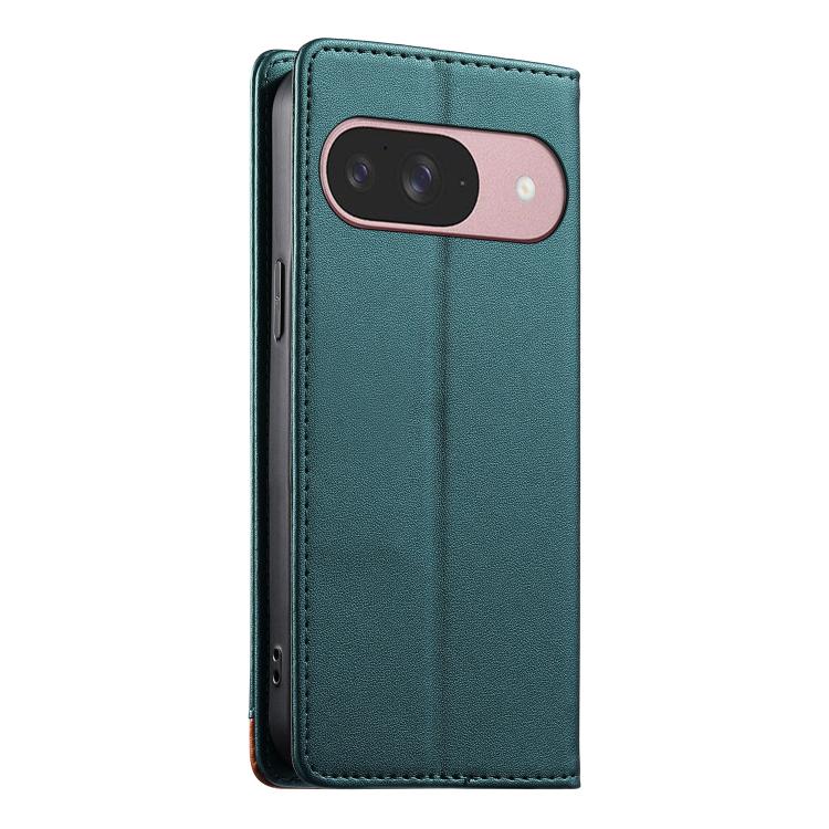 For Google Pixel 10 / 10 Pro / Pixel 9 / 9 Pro Dierfeng Splicing Strong Magnetic RFID Vegan Leather Phone Case