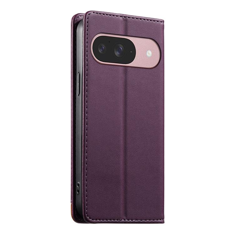 For Google Pixel 10 / 10 Pro / Pixel 9 / 9 Pro Dierfeng Splicing Strong Magnetic RFID Vegan Leather Phone Case
