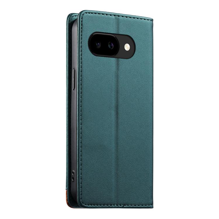 For Google Pixel 9a Dierfeng Splicing Strong Magnetic RFID Vegan Leather Phone Case