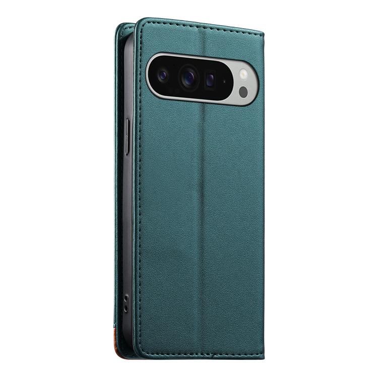 For Google Pixel 10 Pro XL / Pixel 9 Pro XL Dierfeng Splicing Strong Magnetic RFID Vegan Leather Phone Case