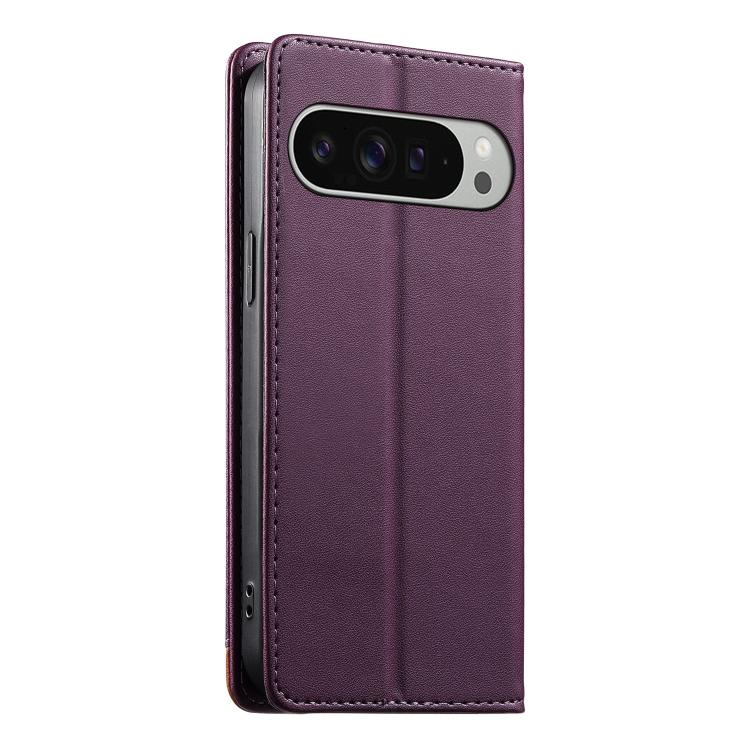 For Google Pixel 10 Pro XL / Pixel 9 Pro XL Dierfeng Splicing Strong Magnetic RFID Vegan Leather Phone Case