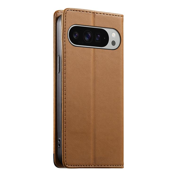 For Google Pixel 10 Pro XL / Pixel 9 Pro XL Dierfeng Splicing Strong Magnetic RFID Vegan Leather Phone Case