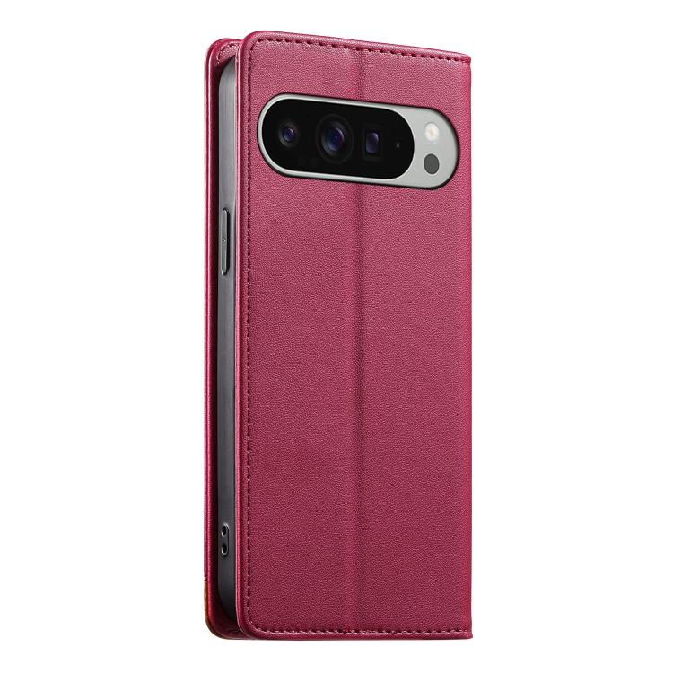 For Google Pixel 10 Pro XL / Pixel 9 Pro XL Dierfeng Splicing Strong Magnetic RFID Vegan Leather Phone Case