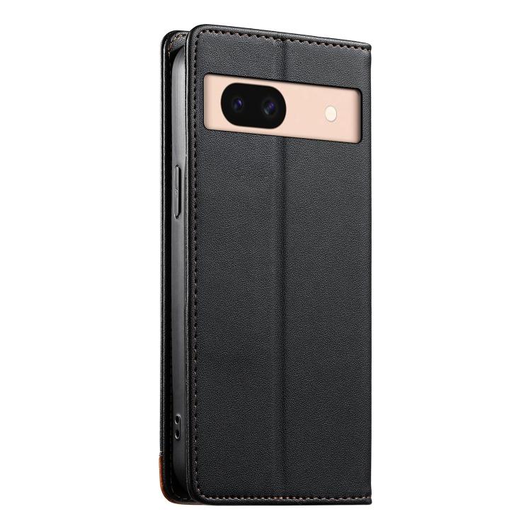 For Google Pixel 8a Dierfeng Splicing Strong Magnetic RFID Vegan Leather Phone Case