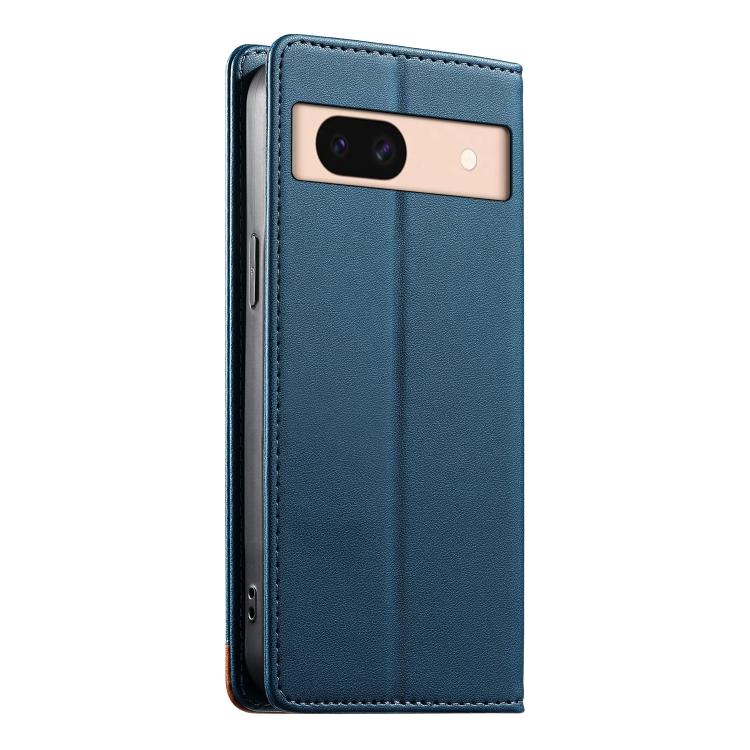 For Google Pixel 8a Dierfeng Splicing Strong Magnetic RFID Vegan Leather Phone Case