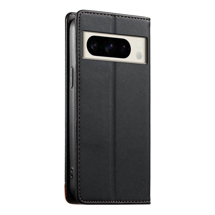 For Google Pixel 8 Pro Dierfeng Splicing Strong Magnetic RFID Vegan Leather Phone Case