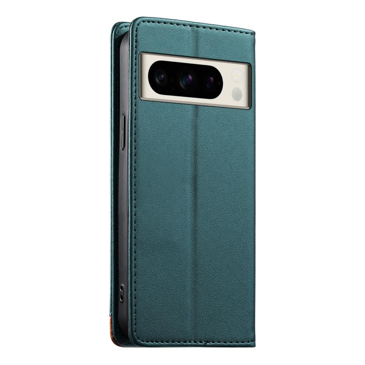 For Google Pixel 8 Pro Dierfeng Splicing Strong Magnetic RFID Vegan Leather Phone Case
