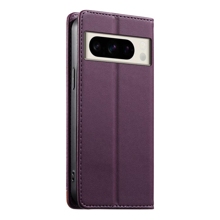 For Google Pixel 8 Pro Dierfeng Splicing Strong Magnetic RFID Vegan Leather Phone Case