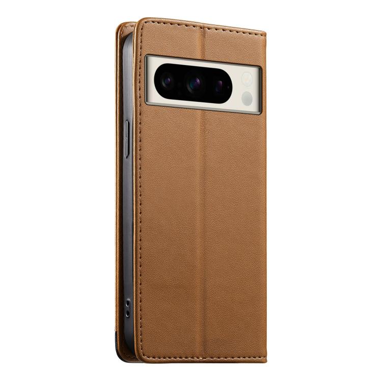 For Google Pixel 8 Pro Dierfeng Splicing Strong Magnetic RFID Vegan Leather Phone Case