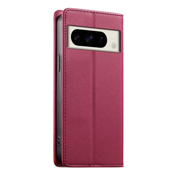For Google Pixel 8 Pro Dierfeng Splicing Strong Magnetic RFID Vegan Leather Phone Case