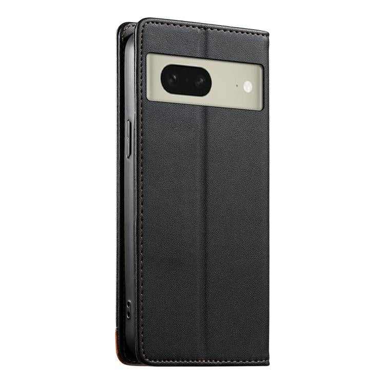 For Google Pixel 8 Dierfeng Splicing Strong Magnetic RFID Vegan Leather Phone Case