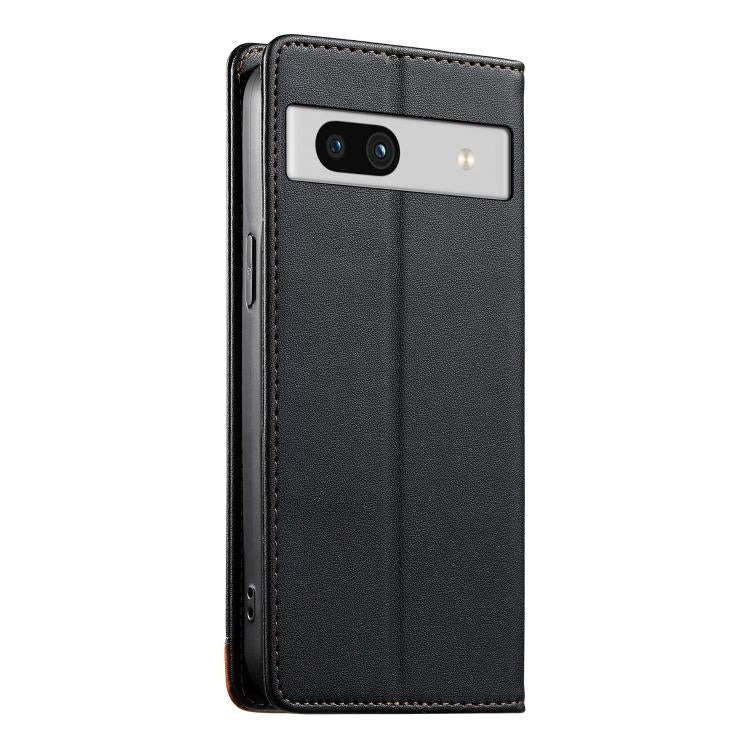 For Google Pixel 7a Dierfeng Splicing Strong Magnetic RFID Vegan Leather Phone Case