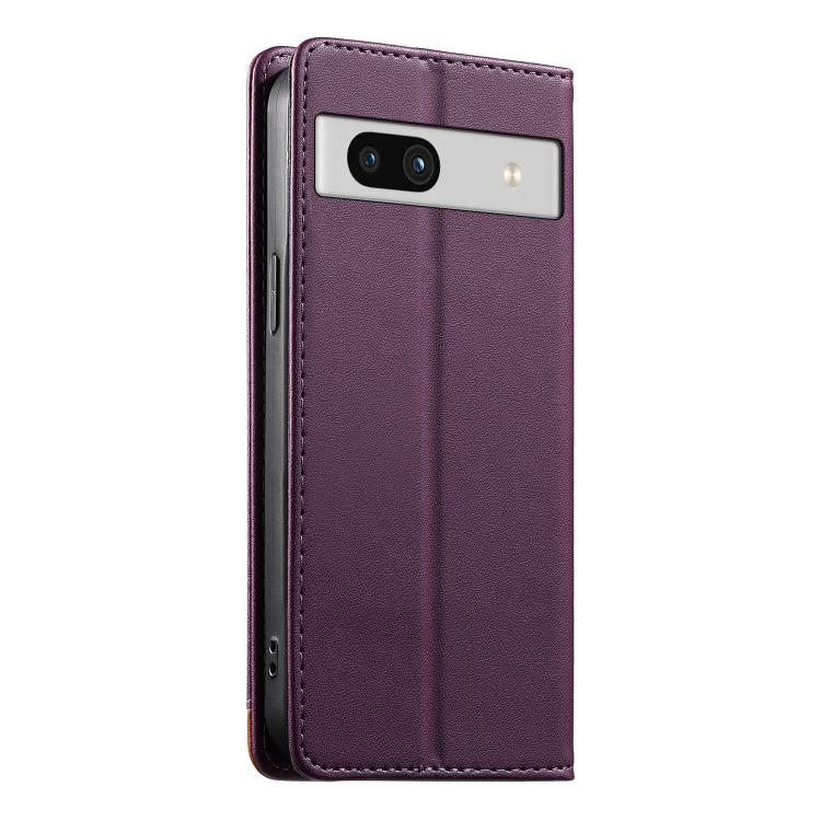 For Google Pixel 7a Dierfeng Splicing Strong Magnetic RFID Vegan Leather Phone Case
