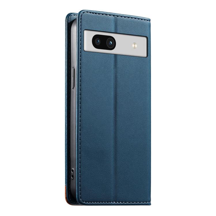 For Google Pixel 7a Dierfeng Splicing Strong Magnetic RFID Vegan Leather Phone Case