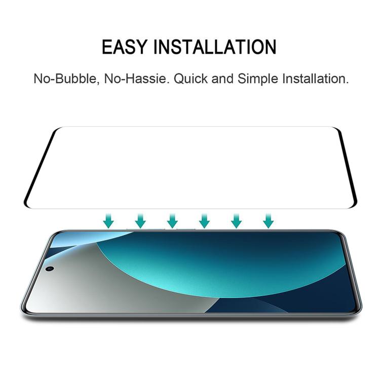 For Redmi Note 15 Pro 4G Global 163.2mm Edge Glue 9H HD 3D Curved Edge Tempered Glass Film - Black
