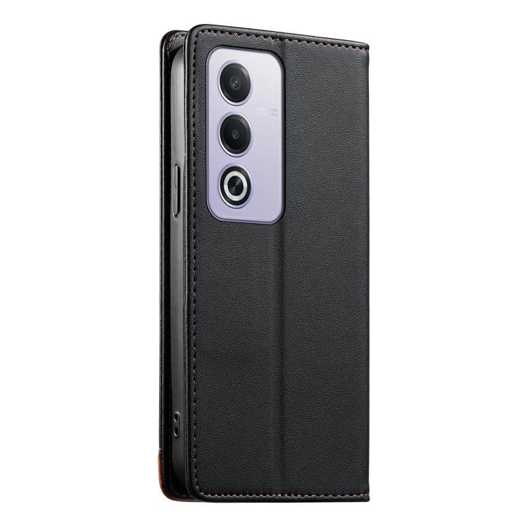 For OPPO A3 Pro Global / K12x 5G Dierfeng Splicing Strong Magnetic RFID Vegan Leather Phone Case