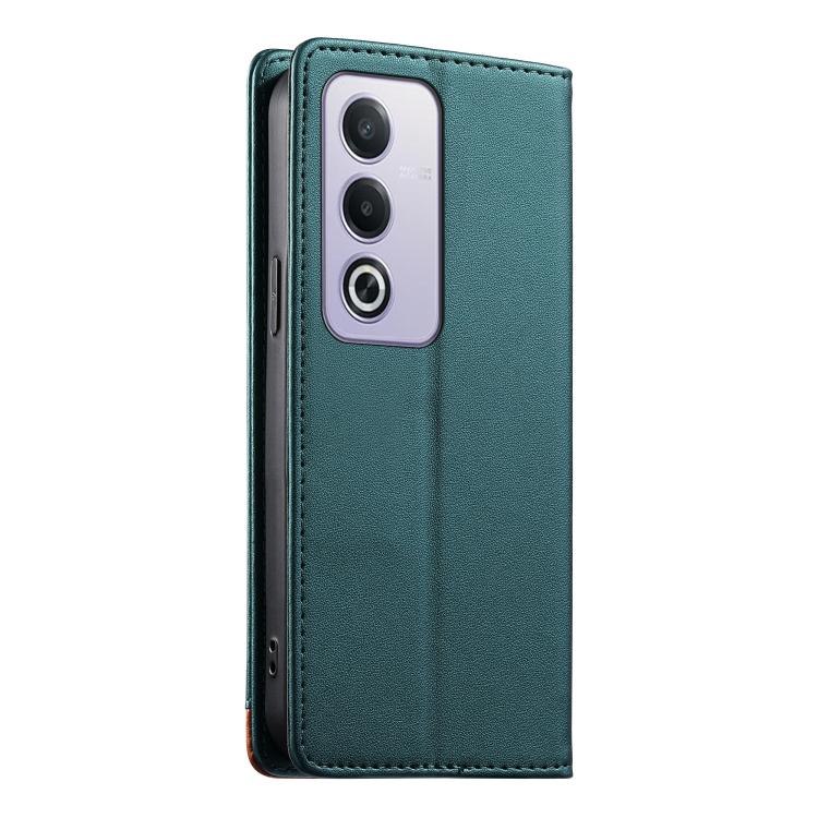For OPPO A3 Pro Global / K12x 5G Dierfeng Splicing Strong Magnetic RFID Vegan Leather Phone Case