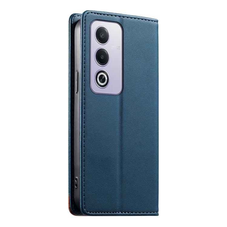 For OPPO A3 Pro Global / K12x 5G Dierfeng Splicing Strong Magnetic RFID Vegan Leather Phone Case