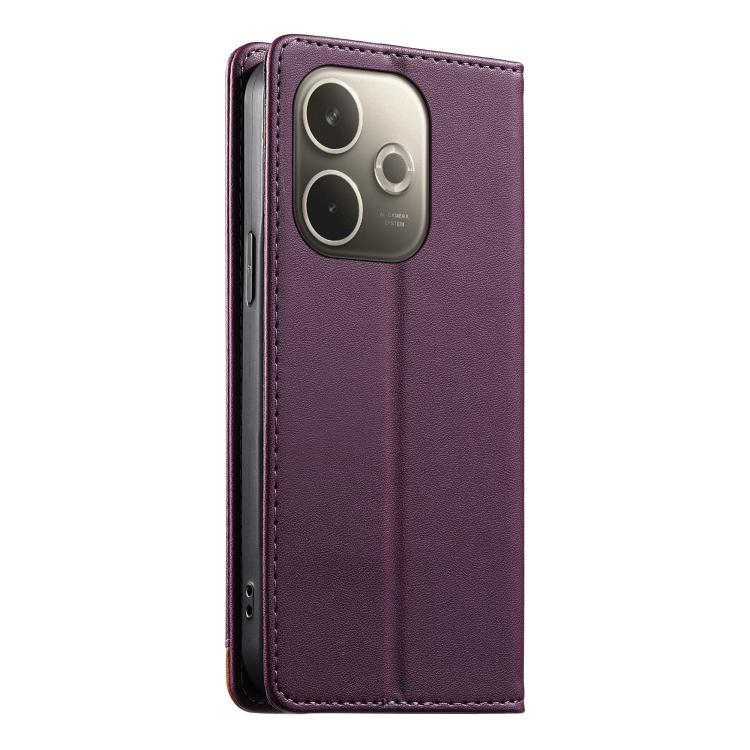For OPPO A5 Pro 5G Global Dierfeng Splicing Strong Magnetic RFID Vegan Leather Phone Case