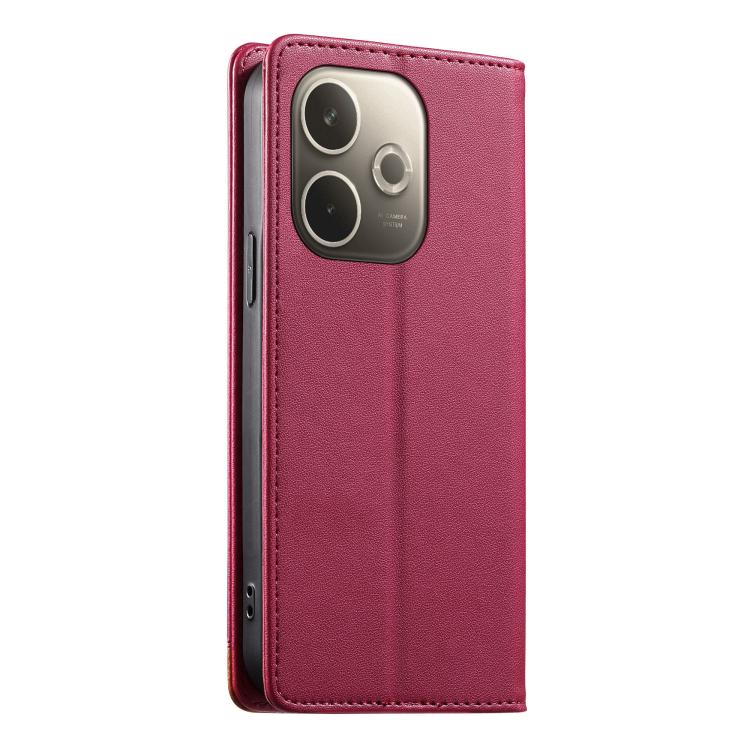 For OPPO A5 Pro 5G Global Dierfeng Splicing Strong Magnetic RFID Vegan Leather Phone Case